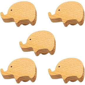Modern door handles，Plastic door handle，5 Pack Kitchen Cabinet Knobs for Nursery Room Wood Knobs Furniture Dresser Handles, Kids Dresser Knobs Drawer Handle Wooden Pull Door Closet Bathroom Handles Na