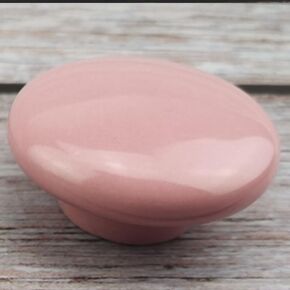 10x Mushroom Ceramic Cabinet Drawer Knobs Porcelain Kids Wardrobe Handles For Closet Cupboard Kitchen Furniture Pulls - (Color: MushroomCeramicPink)