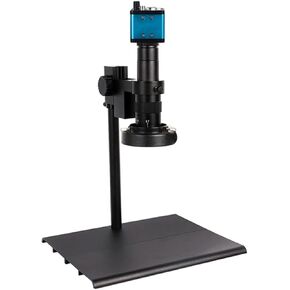 Microscope Kit HDMI VGA 48MP 4K USB Digital Video Monocular Microscope Camera Continus Zoom 180X C-Mount Microscope Lens Adapters