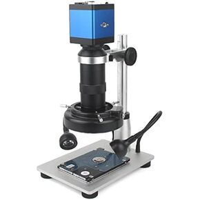 Microscope Kit 38MP 2K HDMI USB Digital Video Monocular Microscope Camera Continus Zoom 300X C-Mount Microscope Lens Adapters