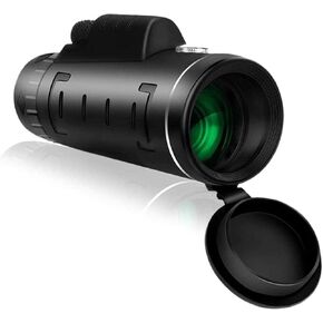 Ultra Hd, Professional Telescope 40X60 High Power Monocular Telescope with Compass Smartphone Adapter and Tripod for Bird Watching Camping