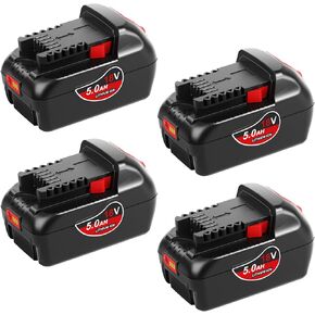 5.0Ah Replacement for Milwaukee M18 Battery with Genuine Capacity, Compatible with M18 Milwaukee Battery Charger and Tools (4Pack5.0Ah)