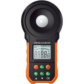 Light Meter, Digital Lux Meter Light Meter 200000 Lux High Accuracy Illuminometer Photometer Handheld Luxometro Luxmeter,for Plants, Car Headlights, Home & Office LEDs