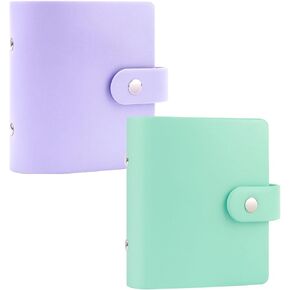 2Packs 52 Pockets Mini Photo Album for Fujifilm Instax Mini Instant Film(Purple+Green)