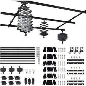 158" x 158"Studio Photography Pantograph Ceiling Rail System 43-200CM Drop Pantograph Smallpox Rail Track Kit 4.0M Ceiling Stand System for Photo Video Studio Shooting (4.0×4.0M-A)
