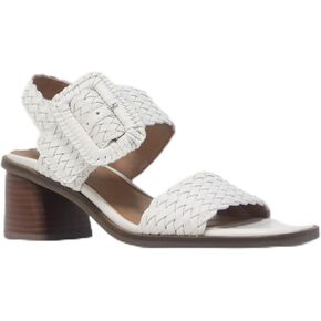 Gentle Souls by Kenneth Cole Women's Women's MADYLYN Heeled Sandal, White Leather, 7