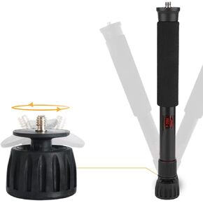 Mini Camera Monopod 48 Inch Portable Adjustable He ComfortableCamera Stick Integrated Non Skid Rubber Foot with Retractable Leg Spike Making It Ideal Taking Walks Stick (P-25