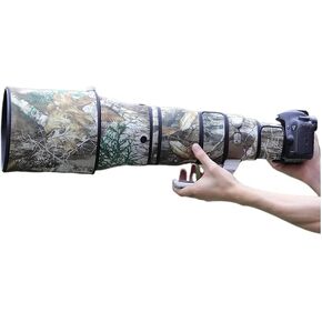 CHASING BIRDS Camouflage Waterproof Lens Coat for Canon EF 600mm F4 L is III USM Rainproof Lens Protective Cover (Reed Camouflage, with Extender EF 1.4X III)