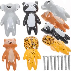 Cabinet Handles 8pcs Animal Knobs Boys and Girls Room Wardrobe Dresser Easy to Install
