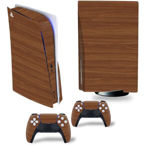 Rustic Wood Skin Compatible with Ps5 Disc Version of The Controller with Non-Slip Features and Modern Design Vinyl Protection Sticker planks-1495