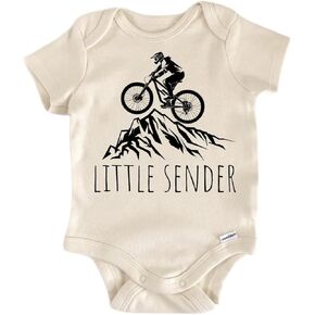 Little Sender Mountain Bike - Baby Boy Girl Clothes Infant Bodysuit Funny Cute Newborn