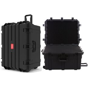 Waterproof Hard Case 32 x 25 x 18 Inch, Equipment Roller Case with Wheels,Customizable Foam, for Electronic, Tool, camera, lenses, Camcorder,Drone, IP67, Shockproof, Inner 25.8" x19.2" x 15.1"