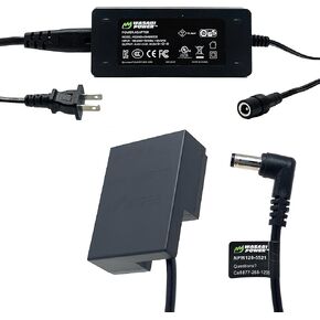 WASABI Power DCC-NPW126 DUMMENT DC DC COUPLER & AC ADAPTER FUJIFILM NP-W126 و NP-W126S و FUJI X-A2 A3 A5 A7 A10 X-E3 E4 H1 M1 X-Pro2 Pro3 X-S10 X-T3 T3 T30 T30