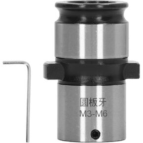 Round Die Chuck 30mm OD Carbon Steel Lathe Tool with Hex Wrench, Installation, Strong Oxidation, Hardness, Long, Stable Clamping for Tapping Drilling Milling Machines