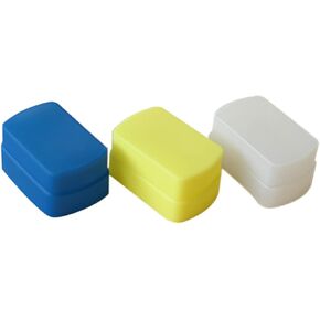 Homsfou Silicone Flash Flash Softbox Colors الأزرق الأبيض الصفراء للـ II speedlite مادة هلام مرنة يقلل من الظلال حتى تغطية الضوء