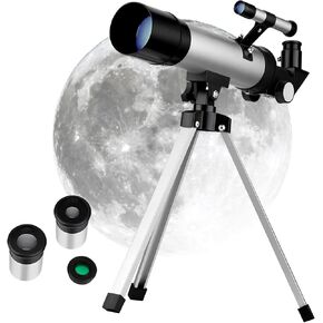 Adjustable Refractor Telescope with Tripod for Adults Explore Planets Stars Quick Setup Wide Field of View for Stargazing Astronomy Enthusiasts