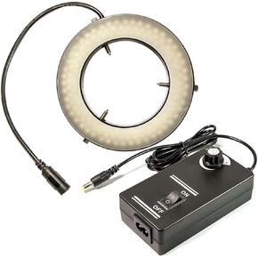 Microscope Accessories Kit Large Inner Diameter LED Microscope Ring Lamp LED Bulb Ring Light Backlight 90V-240V Microscope Slides