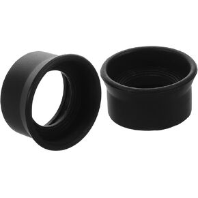 jojofuny 2Pcs Comfortable Rubber Eyepiece Shields for Microscopes and Binoculars Glare Eye Protection Design for Versatile Optical Devices Black