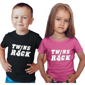 Boy & Girl Womb Mates Shirts - Includes 2 T-Shirts: Twin 1 & Twin 2