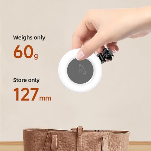 Andoer LED Video Light Mini 360Rotatable Tri-Color 48 حبات LED مع حذاء بارد متوافق مع ذراع كاميرا سيلفي عصا سحرية in Saudi Arabia
