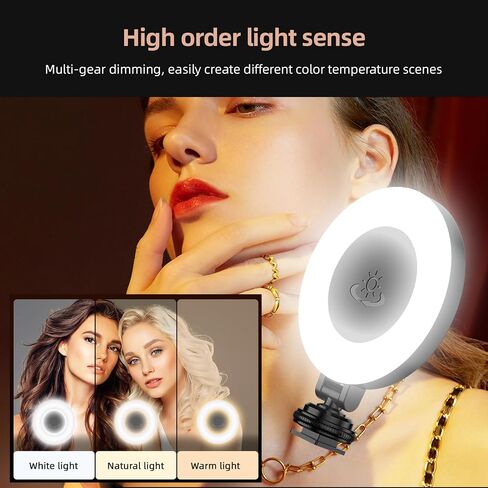 Andoer LED Video Light Mini 360Rotatable Tri-Color 48 حبات LED مع حذاء بارد متوافق مع ذراع كاميرا سيلفي عصا سحرية in Saudi Arabia