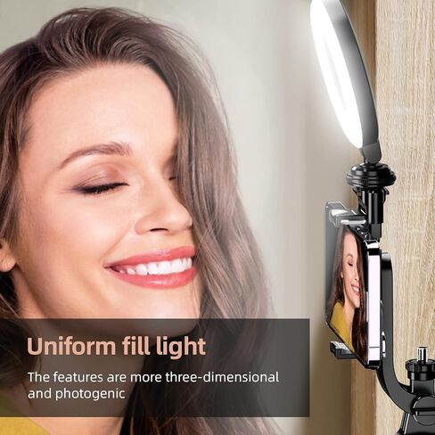 Andoer LED Video Light Mini 360Rotatable Tri-Color 48 حبات LED مع حذاء بارد متوافق مع ذراع كاميرا سيلفي عصا سحرية in Saudi Arabia