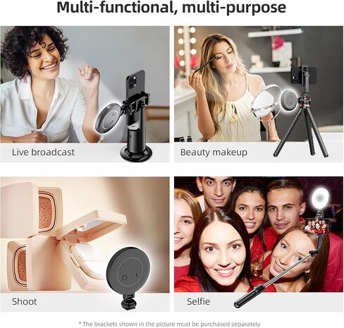 Andoer LED Video Light Mini 360Rotatable Tri-Color 48 حبات LED مع حذاء بارد متوافق مع ذراع كاميرا سيلفي عصا سحرية in Saudi Arabia