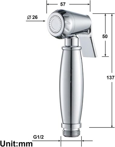 HandheldSprayer Brass Chrome Baby Cloth Diaper Sprayer Portable Hand Held ToiletSprayer Head, for Feminine Wash, Pet Washing, Easy to Install,D(D) in Saudi Arabia