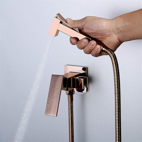 ToiletSprayer WC- Spray Set with Warm and Cold Water, Bath/WC Accessories for Pets, Rose Gold,Rose Gold(Titanium Gold) in Kuwait