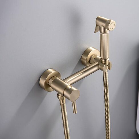 Sprayer Brass HandheldToilet Sprayer Portable Baby Cloth Diaper Sprayer for Hot and Cold Water PortableFaucet withHose for Feminine Wash Easy to Install,Gray(Gris) in Saudi Arabia