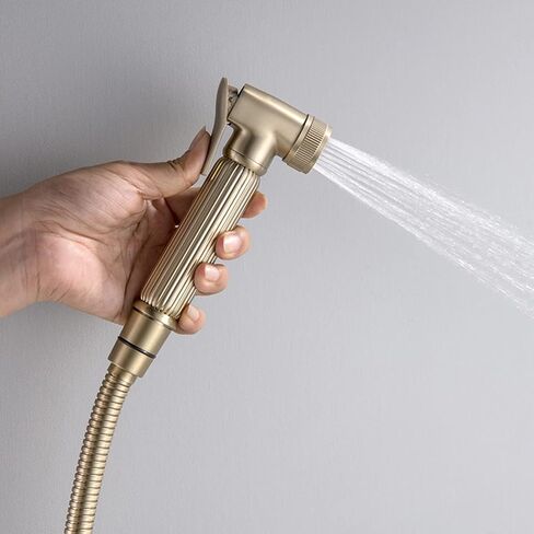 Sprayer Brass HandheldToilet Sprayer Portable Baby Cloth Diaper Sprayer for Hot and Cold Water PortableFaucet withHose for Feminine Wash Easy to Install,Gray(Gris) in Saudi Arabia