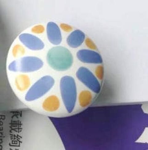 Cute Child Nordic Ceramic Single Round Knobs Wardrobe Kitchen Garden Door Handle Modern Cabinet Handle Cupboard Handles - (Color: E) in Saudi Arabia