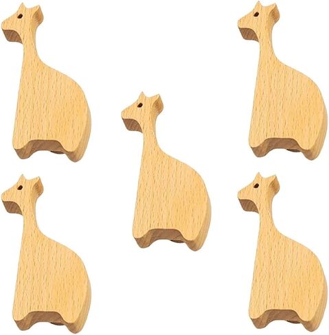 Modern door handles，Plastic door handle，5 Pack Kitchen Cabinet Knobs for Nursery Room Wood Knobs Furniture Dresser Handles, Kids Dresser Knobs Drawer Handle Wooden Pull Door Closet Bathroom Handles Na in Kuwait