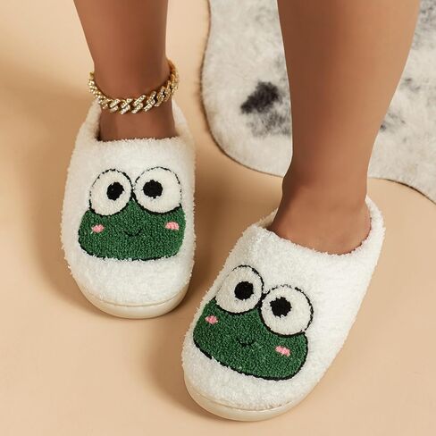 Fluffy Slippers For Womens Mens Warm Cozy Plush Fuzzy Memory Foam Slippers Slip-on House Slippers Indoor Outdoor in Kuwait