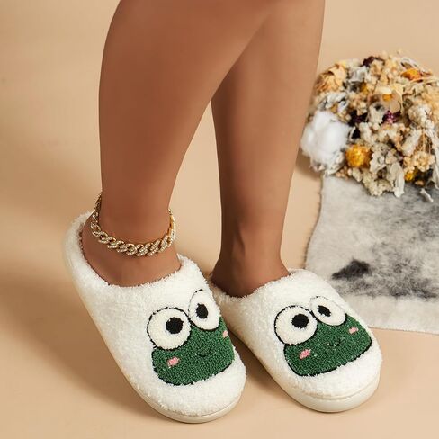 Fluffy Slippers For Womens Mens Warm Cozy Plush Fuzzy Memory Foam Slippers Slip-on House Slippers Indoor Outdoor in Kuwait