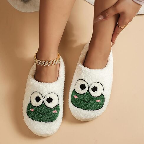 Fluffy Slippers For Womens Mens Warm Cozy Plush Fuzzy Memory Foam Slippers Slip-on House Slippers Indoor Outdoor in Kuwait
