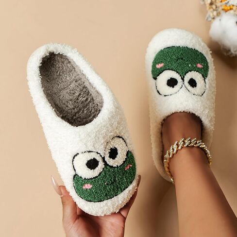 Fluffy Slippers For Womens Mens Warm Cozy Plush Fuzzy Memory Foam Slippers Slip-on House Slippers Indoor Outdoor in Kuwait