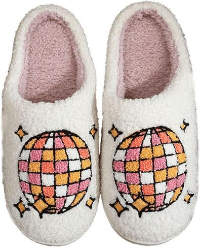 Fluffy Slippers For Womens Mens Warm Cozy Plush Fuzzy Memory Foam Slippers Slip-on House Slippers Indoor Outdoor in Kuwait