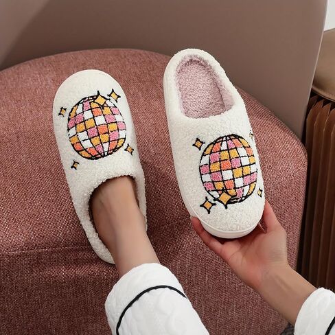 Fluffy Slippers For Womens Mens Warm Cozy Plush Fuzzy Memory Foam Slippers Slip-on House Slippers Indoor Outdoor in Kuwait