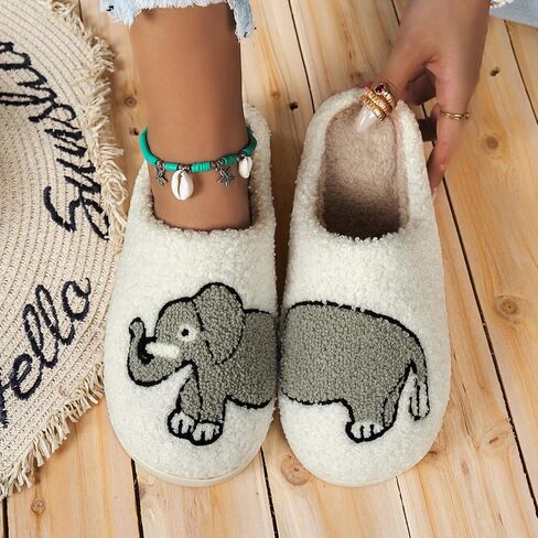 Fluffy Slippers For Womens Mens Warm Cozy Plush Fuzzy Memory Foam Slippers Slip-on House Slippers Indoor Outdoor in Kuwait