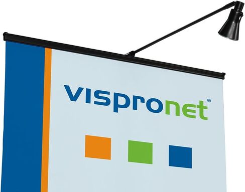 Vispronet - Clip-On Banner Stand Light - 50W Halogen Bulb, 16in. Long, Easily Attachable, 8.75ft Electrical Cord in Kuwait