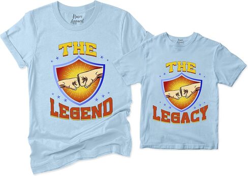 The Legend and The Legacy Shirt Matching Dad and Son Baby Father's Day Mens Kids T-Shirt Gift in Kuwait