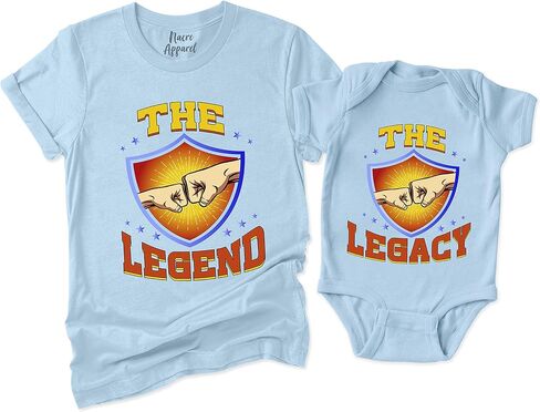 The Legend and The Legacy Shirt Matching Dad and Son Baby Father's Day Mens Kids T-Shirt Gift in Kuwait