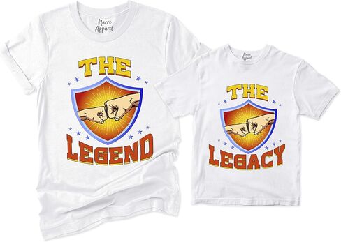 The Legend and The Legacy Shirt Matching Dad and Son Baby Father's Day Mens Kids T-Shirt Gift in Kuwait