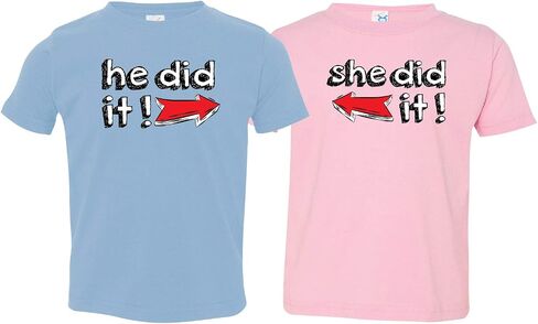 Boy & Girl Womb Mates Shirts - Includes 2 T-Shirts: Twin 1 & Twin 2 in Saudi Arabia