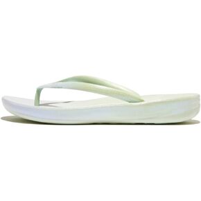 FitFlop Women's Iqushion Sagebrush/Skywash Blue Iridescent Ergonomic Flip-Flops