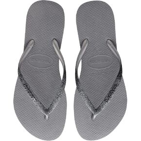 Havaianas Slim Sparkle Flip-Flop Steel Grey 37/38 Brazil (US Men's 5/6, Women's 7/8) M