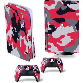 Tactical Camo Skin Compatible with Ps5 Disc Version of The Controller with Non-Slip Features and Modern Design Vinyl Protection Sticker camouflage-0529