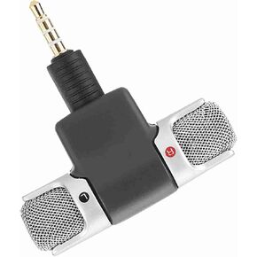 Keenso 3.5mm Wireless Professional Microphone, Stereo Microphone, for Mobile Phones, MD DAT, Adjustable Angle