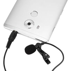 Keenso Wired Clipon Lapel Microphone High Sensitivity Mic for Ideal for Speeches and HandsFree Speaking